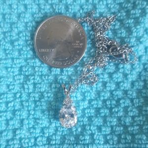 Crystal Oval Cut 16" Expandable Necklace